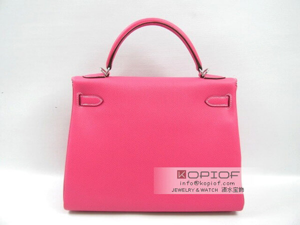 エルメス ケリー スーパーコピー32内縫 ヴォーエプソン ローズティリアン(シルバー金具) her313